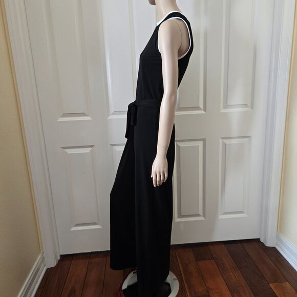 Ralph Lauren Wide Leg Belted Jumpsuit SZ S Black - Picture 4 of 10